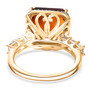 back view of madeira citrine and moissanite solitaire ring in 18k yellow gold over sterling silver