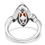 madeira citrine brown and white zircon marquise ring in rhodium over sterling silver