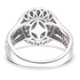 undergallery view yellow and white diamond halo ring in sterling silver
