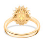 yellow sapphire and diamond halo ring in 14k yellow gold