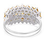 undergallery view yellow sapphire cluster ring in rhodium over sterling silver