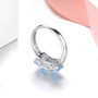 sky blue topaz trilogy ring in rhodium over 925 sterling silver