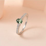 green apatite and white zircon oval solitaire rhodium over sterling silver ring live studio