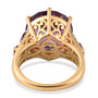 back view amethyst rhodolite garnet and zircon ring in 18k yellow gold over sterling silver