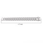 gents moissanite curb chain bracelet in rhodium over sterling silver