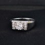 lab diamond gents ring in rhodium over sterling silver shown in a lifestyle photo