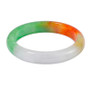 back view of multi color round jade bangle bracelet