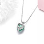Green-fluorite-heart-solitaire-pendant-silver-necklace-back-GGZ092