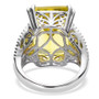 lemon quartz and chrome diopside cocktail ring in two-tone 18k yellow gold and rhodium over sterling silver