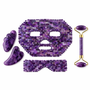 amethyst crystal variant face mask set with roller and gua sha tools