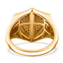moissanite cluster shield shaped mens ring in 18k vermeil yellow gold over sterling silver undergallery
