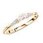 marquise moissanite ring with accent stones in yellow gold