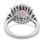 mystic topaz and white zircon round halo ring in rhodium over sterling silver