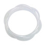 side view of white jade twisted rope solid bangle bracelet