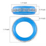 blue jade band ring in rhodium over sterling silver shown for size comparison
