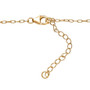 clasp detail of yellow apatite and moissanite cushion vintage inspired necklace in 18k vermeil yellow gold over sterling silver