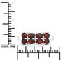 garnet and lab created white sapphire ring in rhodium over sterling silver shown for size comparison