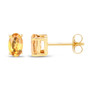 side view of 5x3mm oval citrine stud earrings in 10k yellow gold