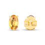 back view of citrine yellow gemstone earring in polished