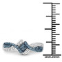 blue and white diamond infinity ring size reference