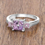 pink sapphire pink gemstone ring in rhodium over sterling silver on fabric