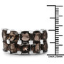 scale view of  smoky quartz gemstone ring in rhodium over sterling silver