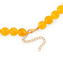 yellow fluorite round beaded strand necklace with 18k vermeil yellow gold over sterling silver clasp view