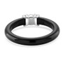 lab grown diamond solitaire in black jade with rhodium over sterling silver undergallery