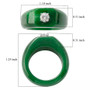 lab diamond solitaire in green jade with rhodium over sterling silver gents ring shown for size comparison