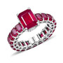 fissure filled ruby white zircon eternity ring in rhodium over sterling silver front