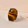 tigers eye cushion cabochon solitaire ring in rhodium over sterling silver live studio