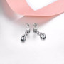 sky swiss or london blue topaz dangle earrings in rhodium over sterling silver