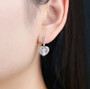 brazilian pink amethyst and white zircon heart earrings in 18k rose gold over sterling silver