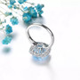 full view of womens sky blue topaz halo ring in rhodium over sterling silver