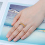 citrine band ring in rhodium over sterling silver