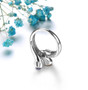 unique multi gemstone bypass ring in rhodium over sterling silver