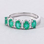 zambian emerald green gemstone ring in rhodium over sterling silver lifestyle