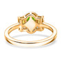 chrome diopside yellow sapphire and moissanite three stone halo ring in 18k yellow gold over sterling silver undergallery