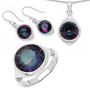 mystic quartz jewelry set in rhodium over sterling silver