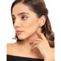 mercury mist quartz cushion stud earrings in rhodium over sterling silver worn on the ear