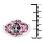 mystic topaz and rhodolite cluster ring size reference