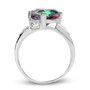 mystic topaz trillion cut solitaire ring side view