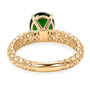 chrome diopside oval solitaire openwork ring in 10k yellow gold undergallery