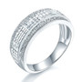diamond cut mens rhodium over 925 sterling silver wedding band ring