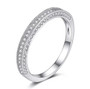black spinel band ring in black rhodium over sterling silver