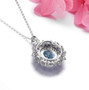 back view of sky blue topaz amethyst white zircon and citrine pendant necklace in rhodium over sterling silver