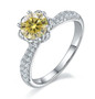 moissanite 6 5mm round womens wedding ring in rhodium over sterling silver
