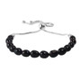 natural black freshwater pearl bolo bracelet in rhodium over sterling silver