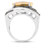 citrine and chrome diopside statement ring open gallery side view