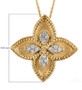 natural white zircon pendant necklace in 18k yellow gold over sterling silver shown for size comparison